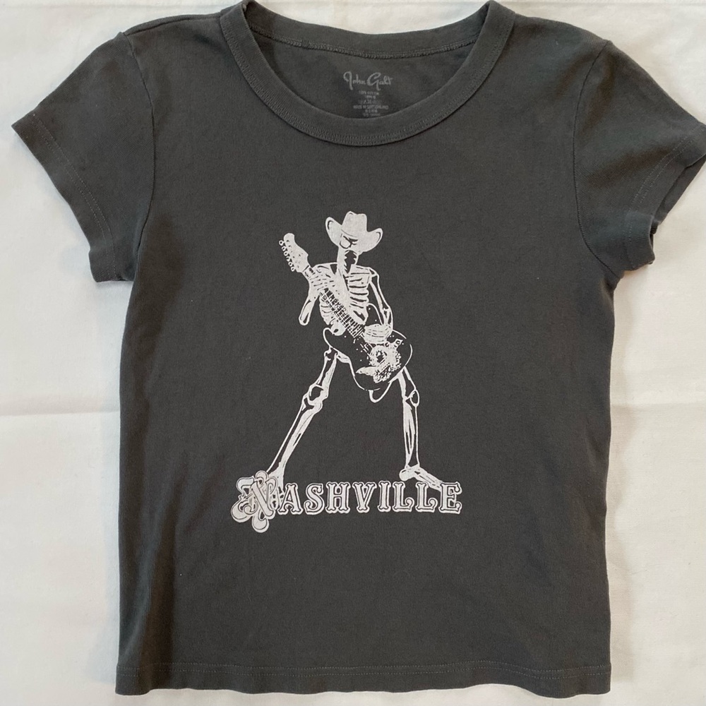 John Galt Brendy Melville Cotton Nashville Fitted T-shirt Country Rock Western